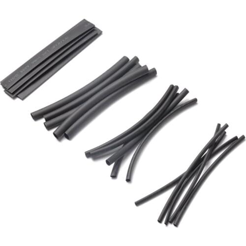 20pcs Polyolefin of black heat shrinkable tube set Φ2.5/3.5/5.0/7.0 5 pieces each (100mm) Assortment Set Heat Shrinkable Shrink