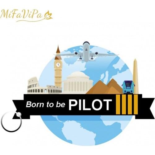 250 PCS/LOT Customized Acrylic Pilot Keychain Charms Make Your Own Design Acrylic Keychain Fly Safe Custom Printed Key Chains