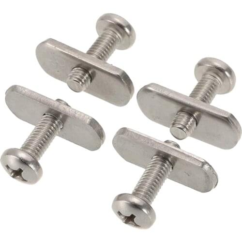 4 Sets Kayak Screws Nuts Hardware Kayak Mounting Hardware for Rafting Boat Rail Canoe Kayak Track Mounting System Accessories