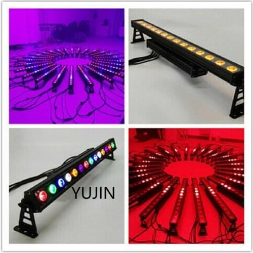 4pcs/lot High power 14x18W RGBWA UV 6in1 pixel bar led Wall Washer Bar Outdoor