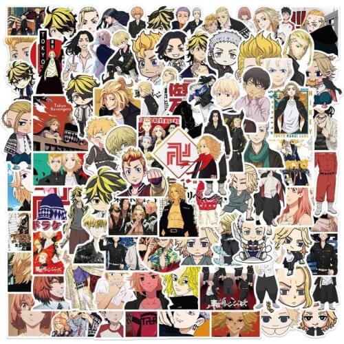 50/100PCS Anime Tokyo Revengers Stickers Waterproof Graffiti Laptop Luggage Hand Account Decoration Stickers Toys Stationery