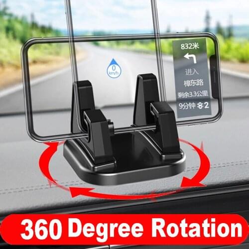 360 Degree Rotate Car Phone Holder Multifunction Dashboard Sticking phone Stand Mount Bracket For Mobile Phone Car hook