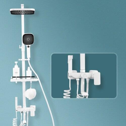White Shower Set shower faucet wall mounted Bathtub Shower Mixer system rainfall shower head