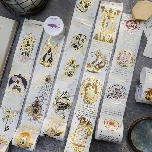 Bronzing Kawaii Washi Tape DIY Decor Gift Stationery Scrapbooking Sticker Masking Paper Decoration Tape Adhesive School Supplies