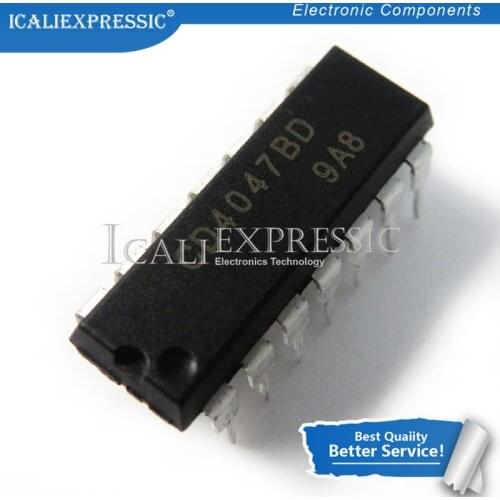 10PCS CD4047BE DIP14 CD4047 DIP 4047BE new and original IC In Stock