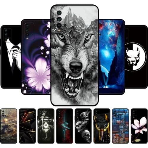 For Xiaomi Redmi 9T Case Silicon Soft Back For Redmi 9T Phone Cover 6.53 inch global bumper protective Etui Funda black tpu case