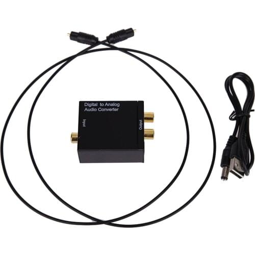 Digital To Analog Audio Converter 3.5MM Jack 2*RCA Amplifier Decoder Optical Fiber Coaxial Signal to Analog DAC Spdif Stereo