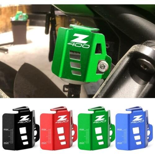 Z400 LOGO Colorful Motorcycle Rear Fluid Reservoir Guard Oil Cup Cover Protector Accessories For KAWASAKI Z400 Z 400 - 2021