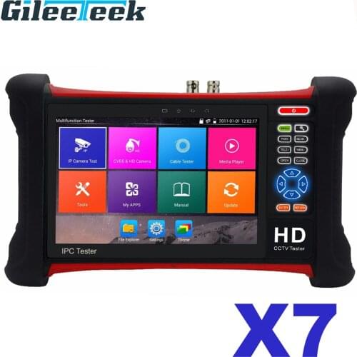 DHL free X7 IPC Tester Monitor H.265 4K 8MP TVI CVI AHD SDI CVBS IP CCTV Tester with TDR, Cable tracer, Digital Multimeter