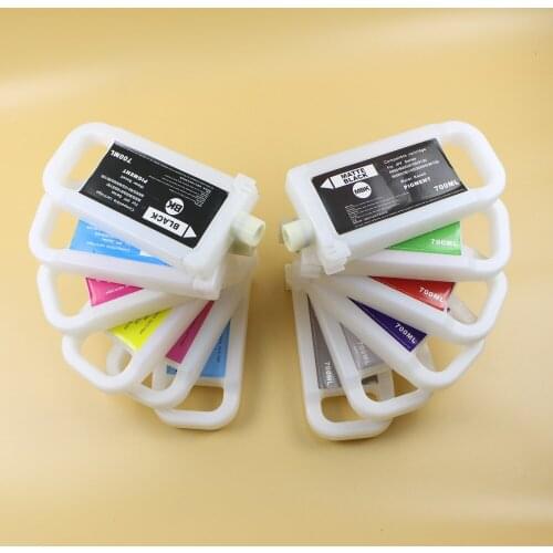 For Canon IPF8100/iPF9100/IPF8110/IPF9110 refillable ink cartridge with chips PFI701 PFI702 ink cartridges