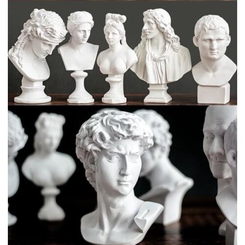 Europe David Venus Alimo Celebrity Resin Plaster Sketch Figures Sculpture Craft Home Office Desktop Artwork Ornament Decoration