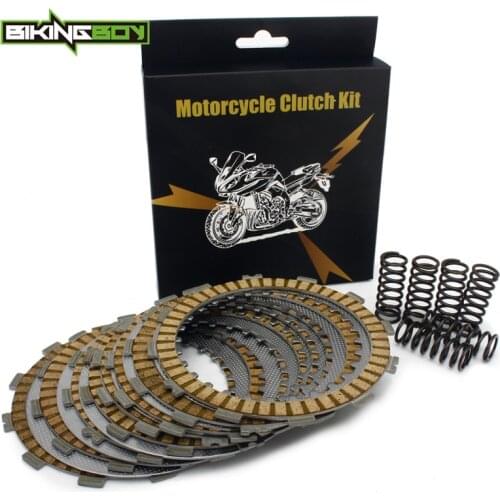 BIKINGBOY 8 Paper Clutch Friction Plate + 7 Steel Separator Plate + 6 Heavy Duty Spring For Honda CRF250R 14 15 16 CRF 250 R