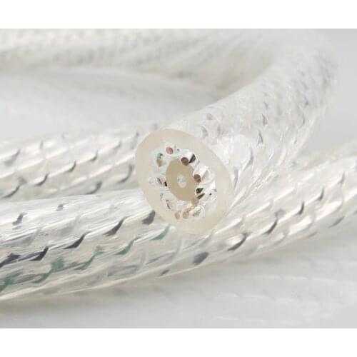 Hifi audio OFC 6N Silver plated Power Cord US Amplifier CD Player power cord sell per Meter