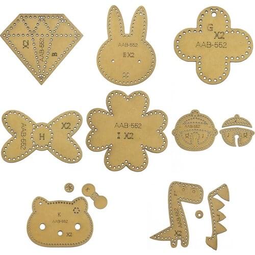 Leather diy hand tools kraft paper mold template keychain pendant pendant sewing hand drawn design drawing gift making