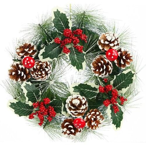 Artificial Christmas Wreath Colorful Beautiful Wall Window Door Wreath For Front Door Party Décor B1