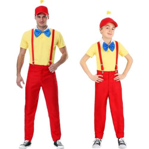 Alice In Wonderland Twin Brother Costumes Cosplay McDonald Waiters Clothing Party Adult Children Halloween Costume