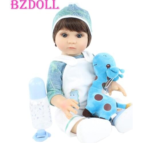 48 CM And 55 CM Full Silicone Body Reborn Boy Doll For Girl Vinyl Newborn Babies Child Birthday Gift Play House Dress Up Toys