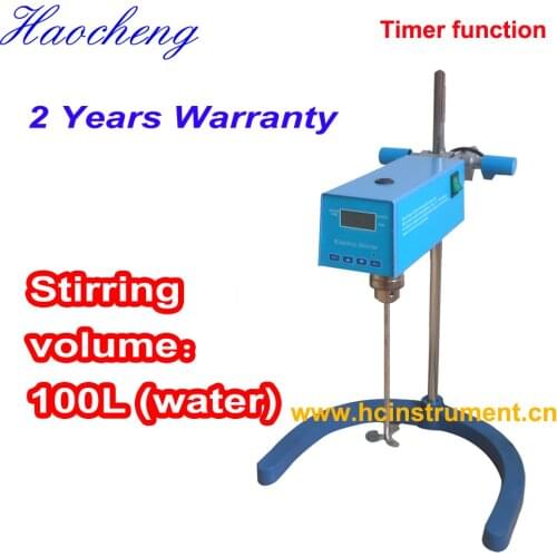 Free shipping, Stirring Volume Max 100L LCD Laboratory Overhead Stirrer with Timer