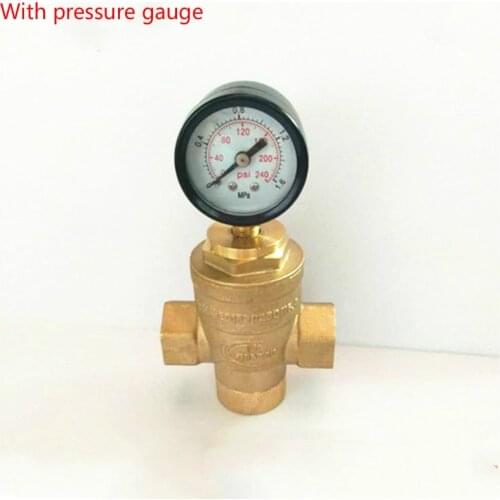 Brass Water Pressure Regulator Valves With Pressure Gauge Pressure Maintaining Valve Water Pressure Reducing Valve DN15-DN50