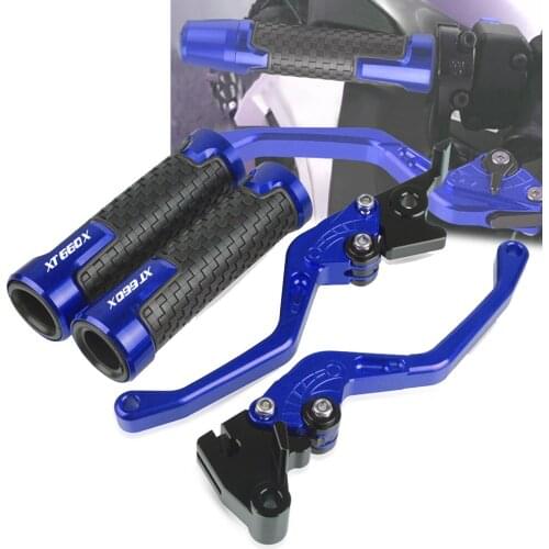 XT660X LOGO FOR YAMAHA XT660 XT660R XT660X 2004-2013 Motorcycle Accessories CNC Aluminum handle Bar Grips Brake Clutch Levers