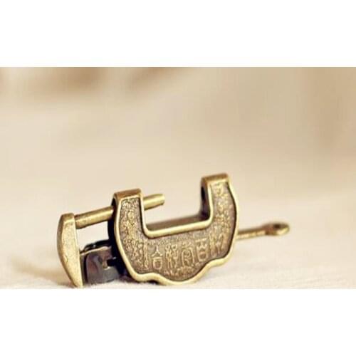 Vintage Chinese style lock cute bronze antique padlocks