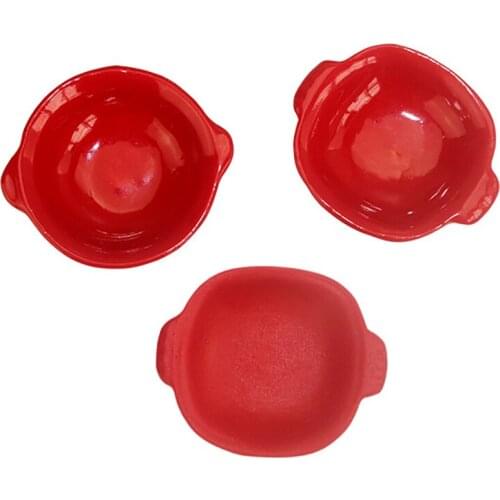 3Pcs 1/12 Dollhouse Miniature Accessories Mini Resin Plate Simulation Food Tray Model Toys for Dolll House Decoration ob11