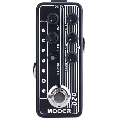 Mooer M020 BLUEND Electric Guitar Effects Pedal Stompbox Speaker Cabinet Simulation High Gain Tap Tempo Bass Accessories