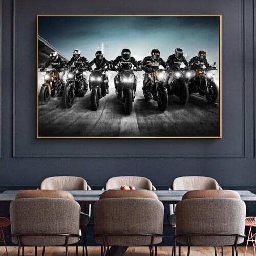 Motorcycle Modern Fashion Style Locomotive Posters and Prints Canvas Paintings Wall Art Pictures for Living Room Home Decor