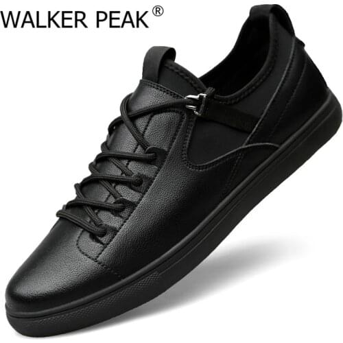 Mens Genuine Leather Casual Shoes Tenis Footwear for Men Fashion Skateboard Autumn Boots Male Flats Slip on Man Loafers Shoe