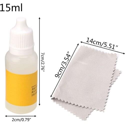 Jewelry Cleaning Kit Polishing Cloth Liquid Anti-Tarnish Silver Polishing Paste F3MD