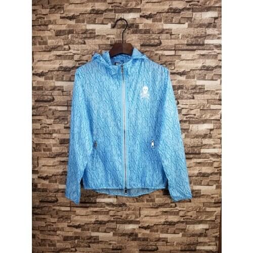 2021 New Mens Golf Print Jacket Thin Sunscreen Windbreaker