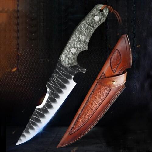 Free shipping New High hardness sharp straight knife DC53 steel blade hardness 62Hrc camping survival EDC tool G10 handle