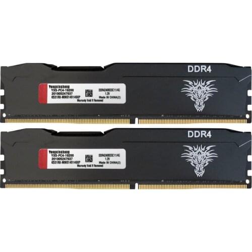 Yongxinsheng 8GB 2X4GB DDR4 RAM 2400MHz 288PIN Desktop Memory RAM PC4-19200MHz Cooling Vest Stick