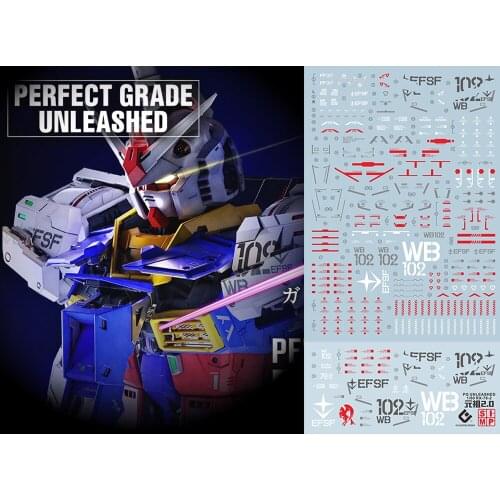 PG78 Water Sticker PGU Yuanzu 2.0 Gundam Fluorescent Water Sticker