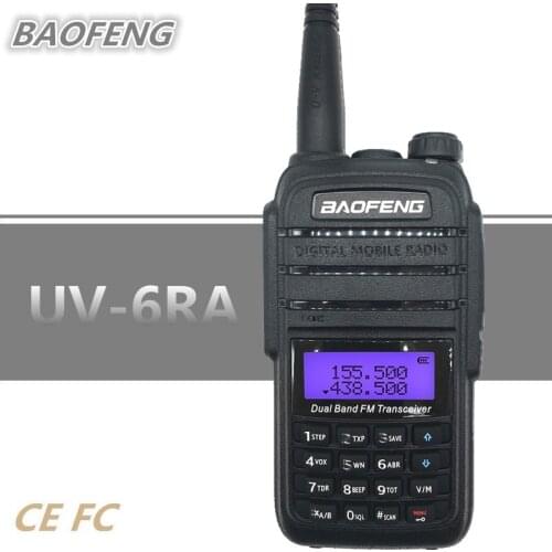 BAOFENG UV-6RA Walkie Talkie 5W UHF VHF Ham Two Way Radio Station VOX Scramble hf Mobile Transceiver Flashlight Rechargeable