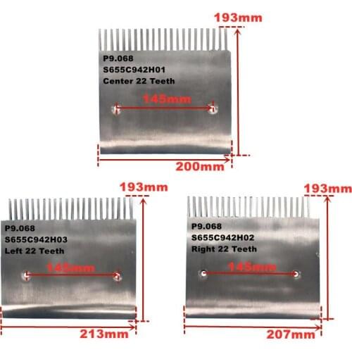 P9.068 S655C942H01 S655C942H02 S655C942H03 Escalator Comb Use for Hyundai 1 Pack=5 Pieces