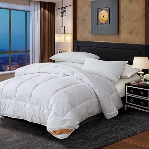 Wool Quilt Core Autumn Winter Warm Cashmere Thickened Double Pure Cotton Quilt Fill The Whole Sheet Anti-feather Fabric New