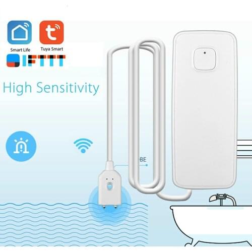 Smart Wifi Waterleakage Detector APP Control Push Message High Sensivitivity Flood Water Leakage detector sensor IFTTT Function