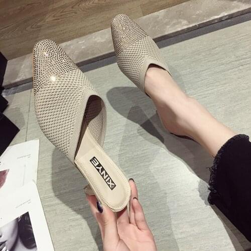 Pointed toe slippers outdoor 2020 new spring Muller shoes with stiletto high heels