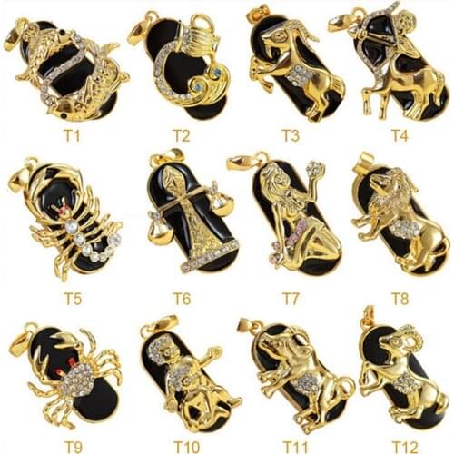 Twelve constellations USB Flash Drive 4GB 8GB 16GB 32G 64G Waterproof pen drive 128GB 256GB U stick Memory Stick gift