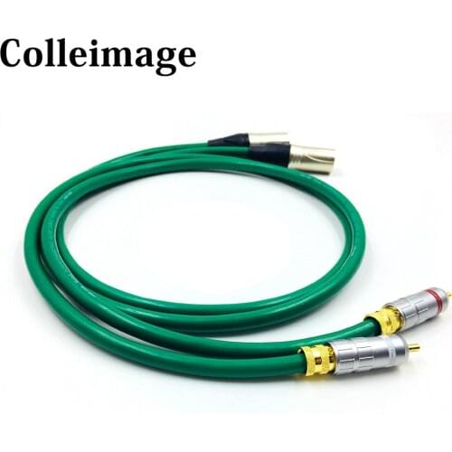 Colleimage HIFI MCINTOSH Audio cable 2 XLR Male to 2 RCA Male Quality Cables 2XLR to 2RCA, Dual XLR Male to Dual RCA