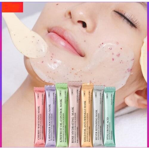 1Pc Collagen Rose Mask Hyaluronic Acid Soft Mask Powder Face Mask Anti Aging Anti Wrinkle Peel Off Rubber Facial Mask TSLM2