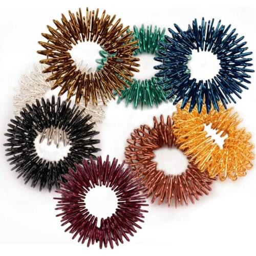 10Pcs Massage Acupuncture Finger Rings Health Care Acupressure Hand Massager Ring Pain Relief Stress Relief Help Sleep Tools