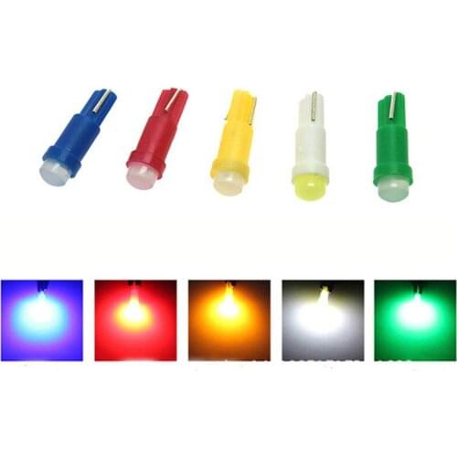 10 pcs T5 led car dashboard light instrument automobile door Wedge Gauge reading lamp bulb 12V cob smd Car Styling