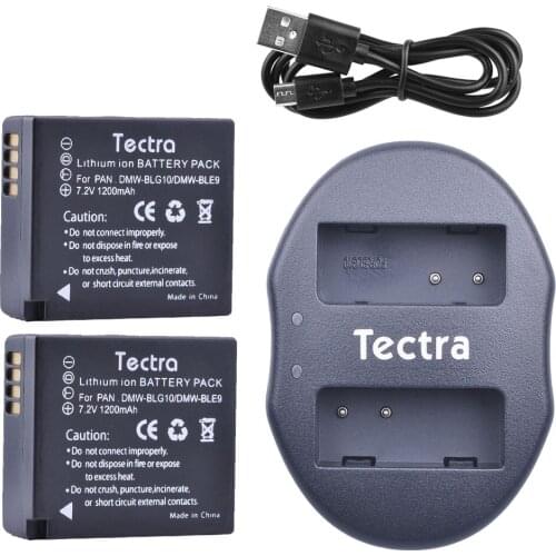 2pcs DMW-BLG10 DMW-BLE9 Battery+USB Dual Charger for Panasonic DMC GF6 GX7 GF3 GF5 DMW-BLG10GK LX100 GX80 GX85 DMWBLG10 Battery