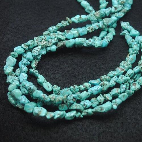 2 Strings Blue Turquoise Chips 5-6MM Loose Gemstone DIY Jewelry Findings Good Quality Faster Free Shipping With Wholesale