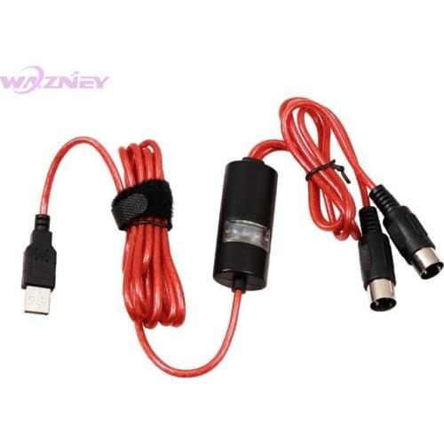 30set/lot USB to 2 MIDI Interface Adapter USB midi Cable Converter For PC Music Keyboard Synth Adapter Windows & Mac iOS 2M