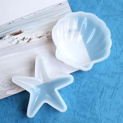 3D starfish Shell DIY Crystal drip Silicone mold Paddington geometric gypsum mould material car decoration