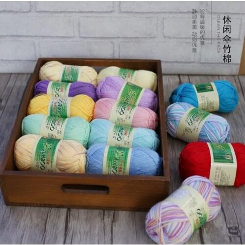 50g/ball Balls Natural Soft Bamboo And Cotton Yarn For Knitting High Quality Baby Yarn A