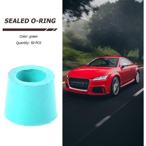 A/C 1/4 Sealing O-ring Rubber Gasket 50pcs Charging Hose Manifold Repair Green for Caring Personal Cars Accessories